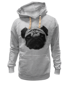 Толстовка унисекс Printio Pug fan print серая XS