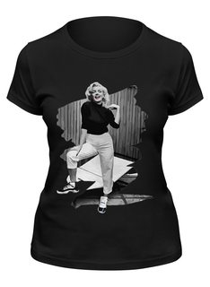 Футболка женская Printio Мэрилин монро (marilyn monroe) черная 2XL