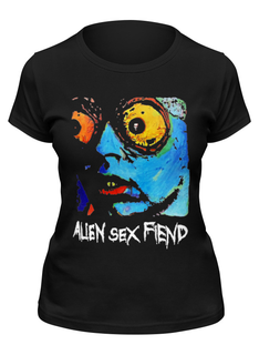 Футболка женская Printio Alien sex fiend / acid bath черная L