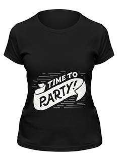 Футболка женская Printio Party черная 2XL