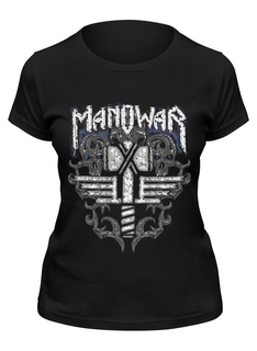 Футболка женская Printio Manowar band черная XL