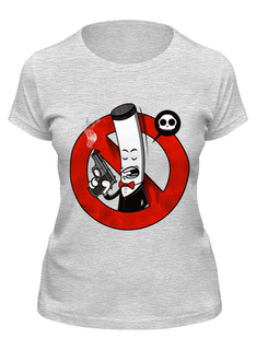 Футболка женская Printio Курение убивает! (сигарета) серая 2XL