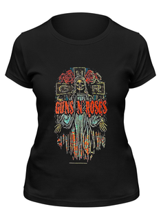 Футболка женская Printio Guns n roses черная M