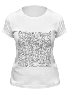 Футболка женская Printio Дуд монстры белая L