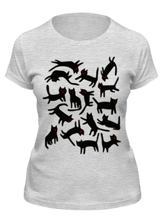 Футболка женская Printio Коты. серая M