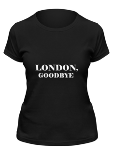 Футболка женская Printio London, goodbye черная 2XL