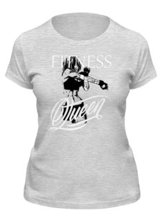 Футболка женская Printio Fitness queen серая 2XL