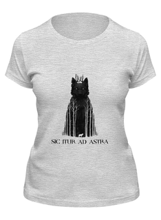 Футболка женская Printio Так идут к звёздам серая M