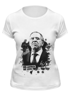 Футболка женская Printio Mr. lavrov we love белая S