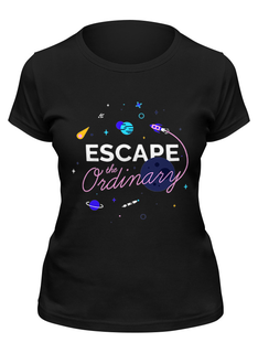 Футболка женская Printio Escape the ordinary черная L