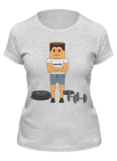 Футболка женская Printio Тренер серая S