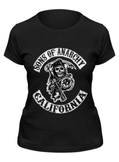 Футболка женская Printio Sons of anarchy черная L