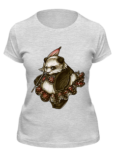 Футболка женская Printio Panda girl серая XL