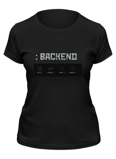 Футболка женская Printio Backend developer черная S
