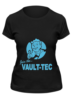 Футболка женская Printio Fallout vault-tec черная 2XL