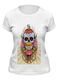 Футболка мужская Printio Череп белая 2XL