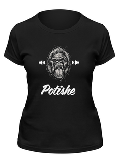 Футболка женская Printio Potishe inc черная L