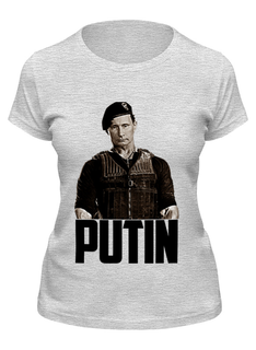 Футболка женская Printio Putin серая L