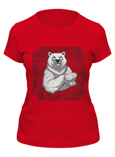 Футболка женская Printio Polar bear красная M