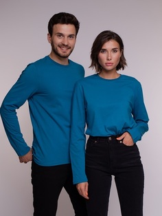 Лонгслив унисекс Uzcotton UZ-M-L синий 44-46\S