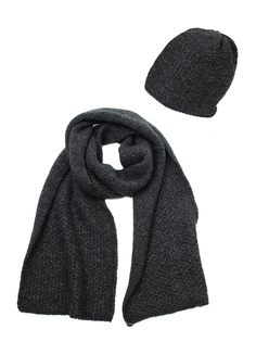 Комплект шапка и шарф женский Venera 9906587 черный