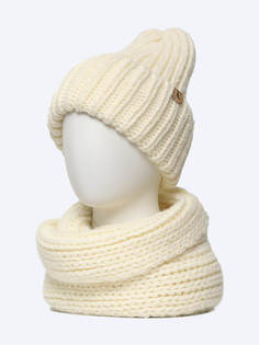 Комплект шапка и шарф женский Vitacci CH112023-09 молочный