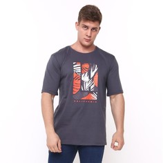 Футболка мужская NoBrand 9634206 серая 50 RU