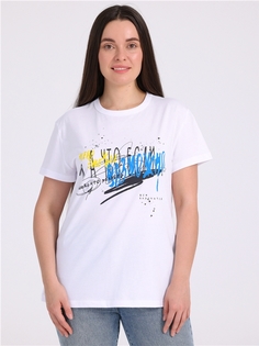 Футболка женская Апрель 1ЖДФК3969001 белая 104/164