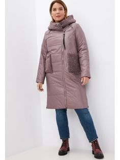 Пальто женское Daigan 91176-N розовое 56 RU