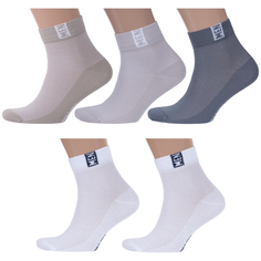 Комплект носков мужских Rusocks 5-М-2211 бежевых; серых; белых 27