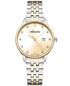 Наручные часы женские Adriatica A3547.2181Q золотистые/серебристые