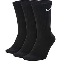 Комплект носков унисекс Nike U NK EVERYDAY LTWT CREW 3PR черных S 3шт