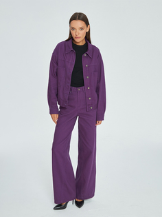 Джинсовая куртка женская Velocity LJCK068 фиолетовая XL