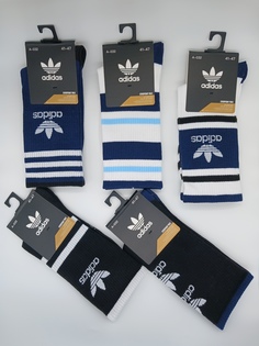 Комплект носков унисекс Adidas А-03032 разноцветных 41-47, 5 пар