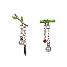 Серьги из бижутерного сплава Shineberry ZF1125-61, пластик/стекло