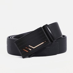 Ремень мужской 9900234 чёрный, 120х3,5 см No Brand