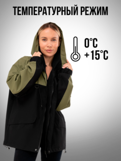Ветровка женская DaPrivet 229193 черная 2XL