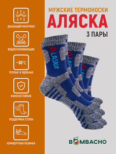 Комплект носков мужских BOMBACHO Ал синих 41-47, 3 пары