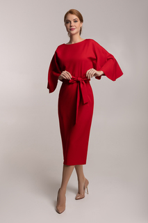 Платье женское Петербургский Швейный Дом 1410 красное 52 RU