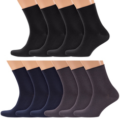 Комплект носков мужских Rusocks 10-М3-13034 черных; синих; серых 29-31
