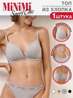 Топ женский Minimi M2S111 серый XS