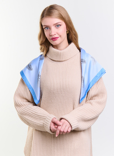 Платок женский Каляев 66909 голубой, 75х75 см