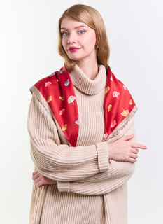Платок женский Каляев 66912 бордовый, 75х75 см