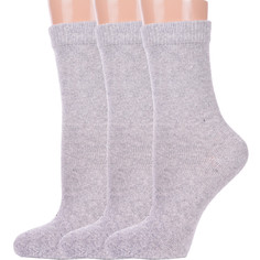 Комплект носков женских Hobby Line 3-Нжа6199 серых 36-40, 3 пары