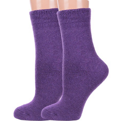 Комплект носков женских Hobby Line 2-Нжамв6002 фиолетовых 36-40, 2 пары