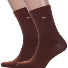 Комплект носков мужских Hobby Line 2-Нм061-03 коричневых 39-44, 2 пары