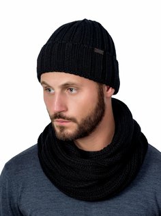 Шапка бини мужская Landre РУФИНО 08 черная, р.56-59