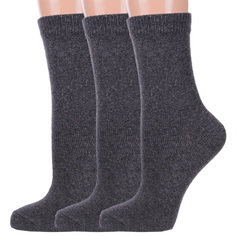 Комплект носков женских Hobby Line 3-Нжа6199 серых 36-40, 3 пары