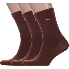 Комплект носков мужских Hobby Line 3-Нм061-03 коричневых 39-44, 3 пары