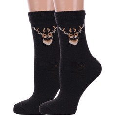 Комплект носков женских Hobby Line 2-Нжа6201-06 черных 36-40, 2 пары